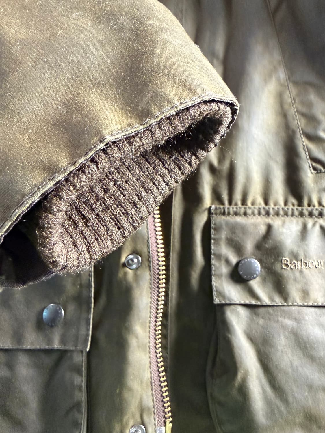Barbour 클래식 비데일 왁스 자켓 올리브 C34 영국제 상품이미지9