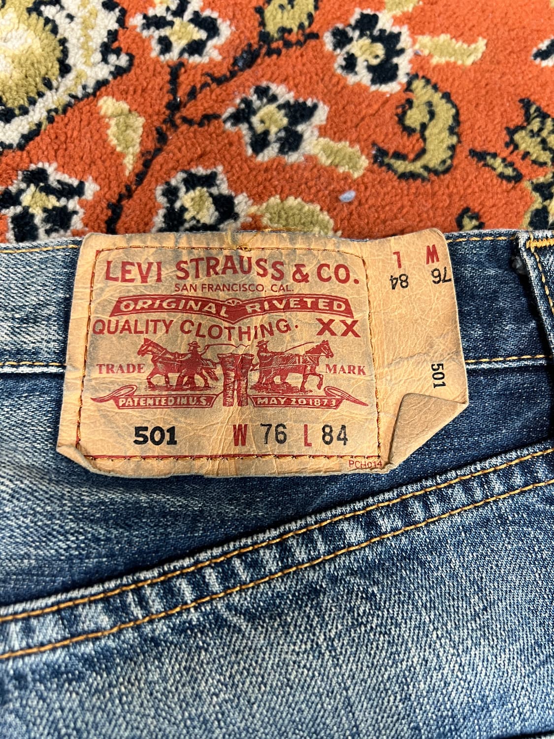[30] 리바이스 501 캣워싱 빈티지 데님 팬츠 상품이미지5