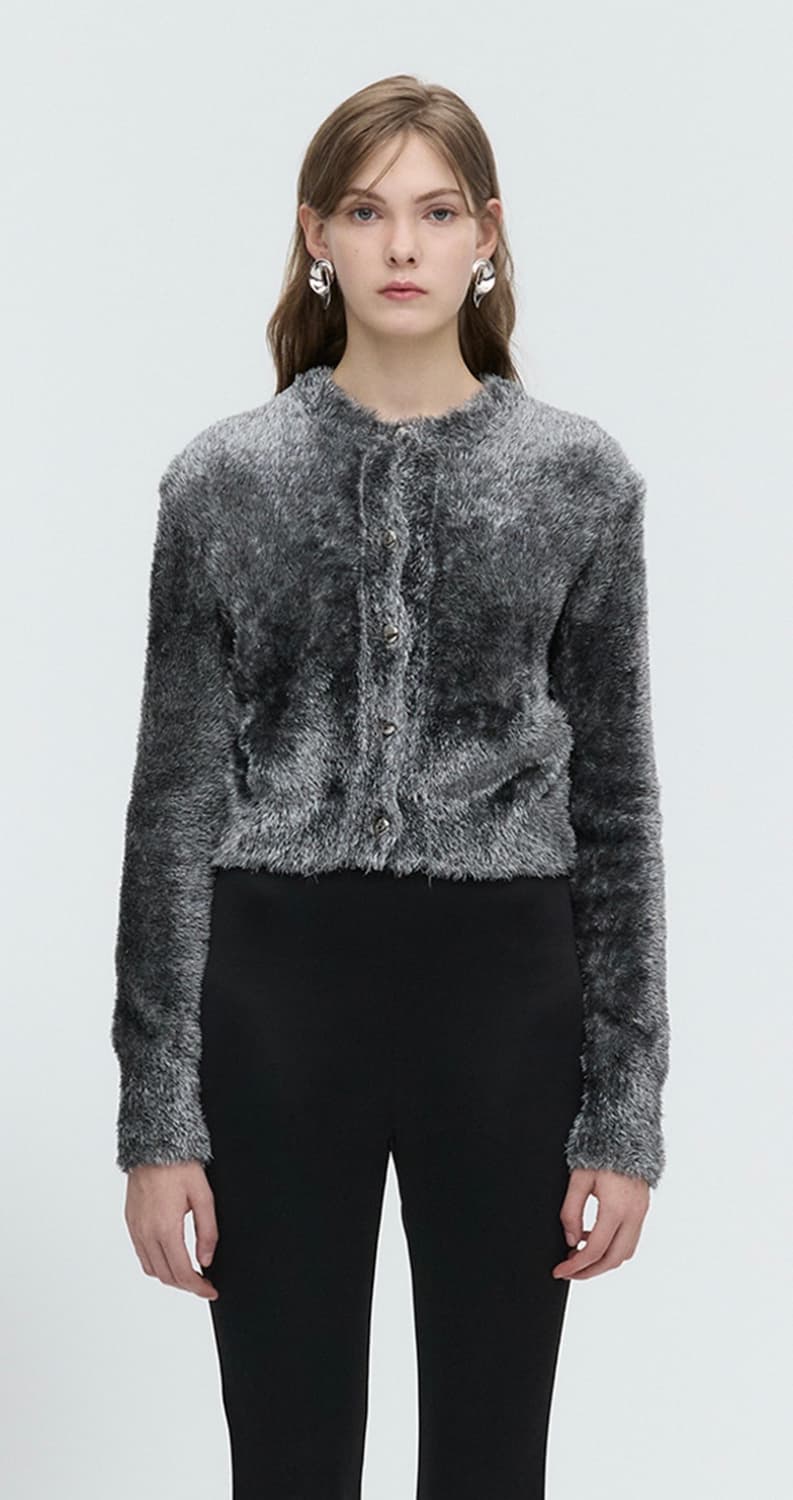 한섬TIME 타임 플러피 버튼 업 니트 가디건 상품이미지4