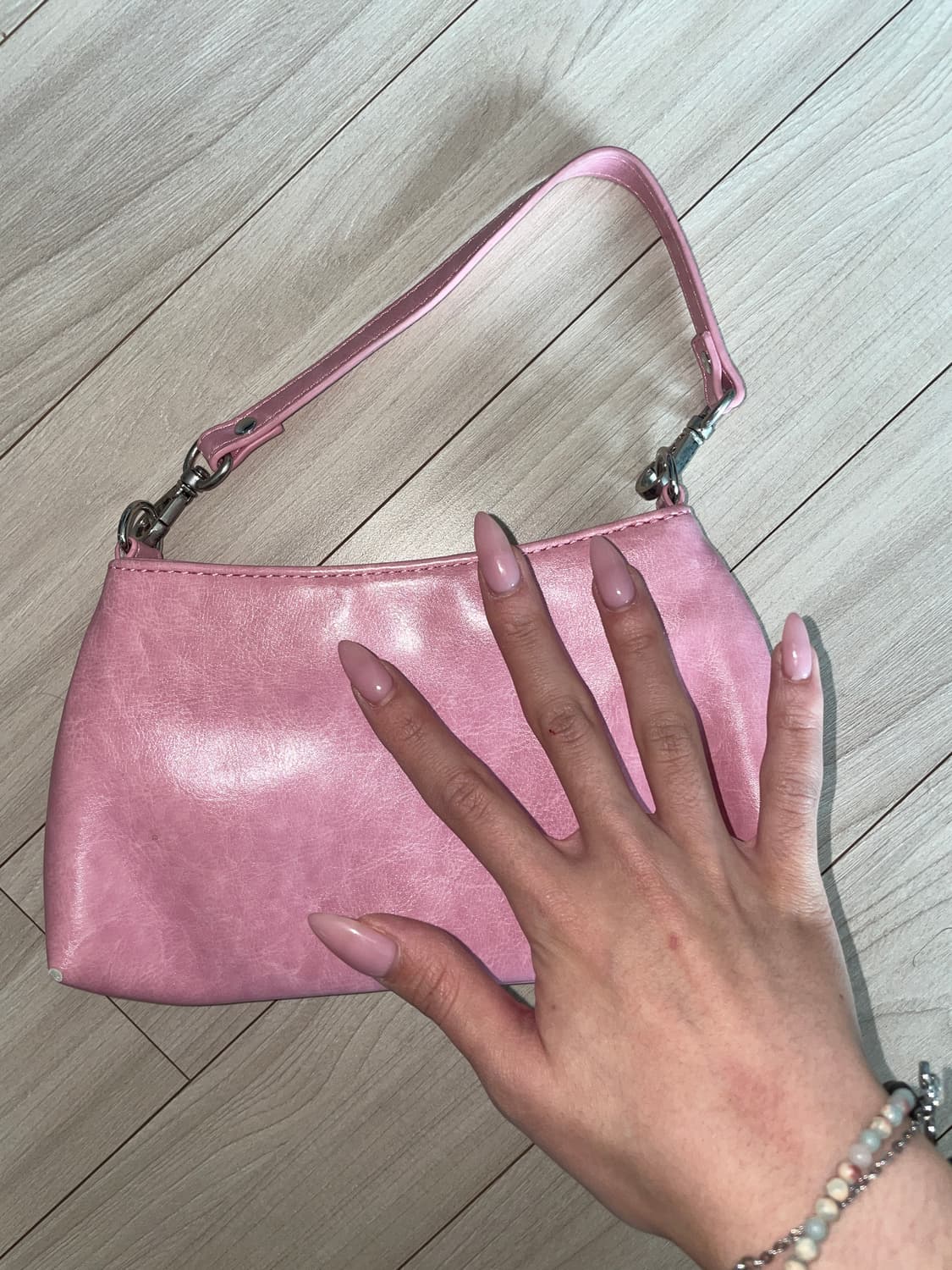 큐리티 미니 숄더백 핑크 상품이미지2