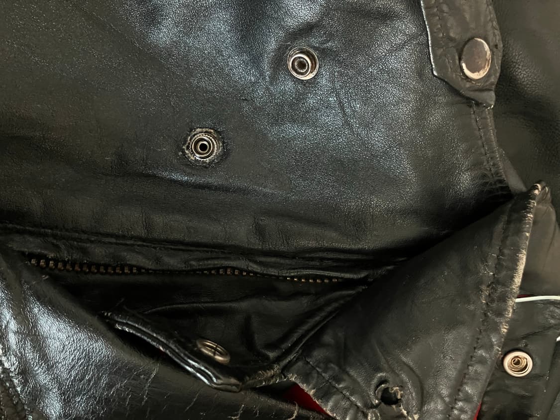 🇺🇸 60s 시어스 오크브룩 스티어하이드 d포켓 더블라이더 자켓 상품이미지9