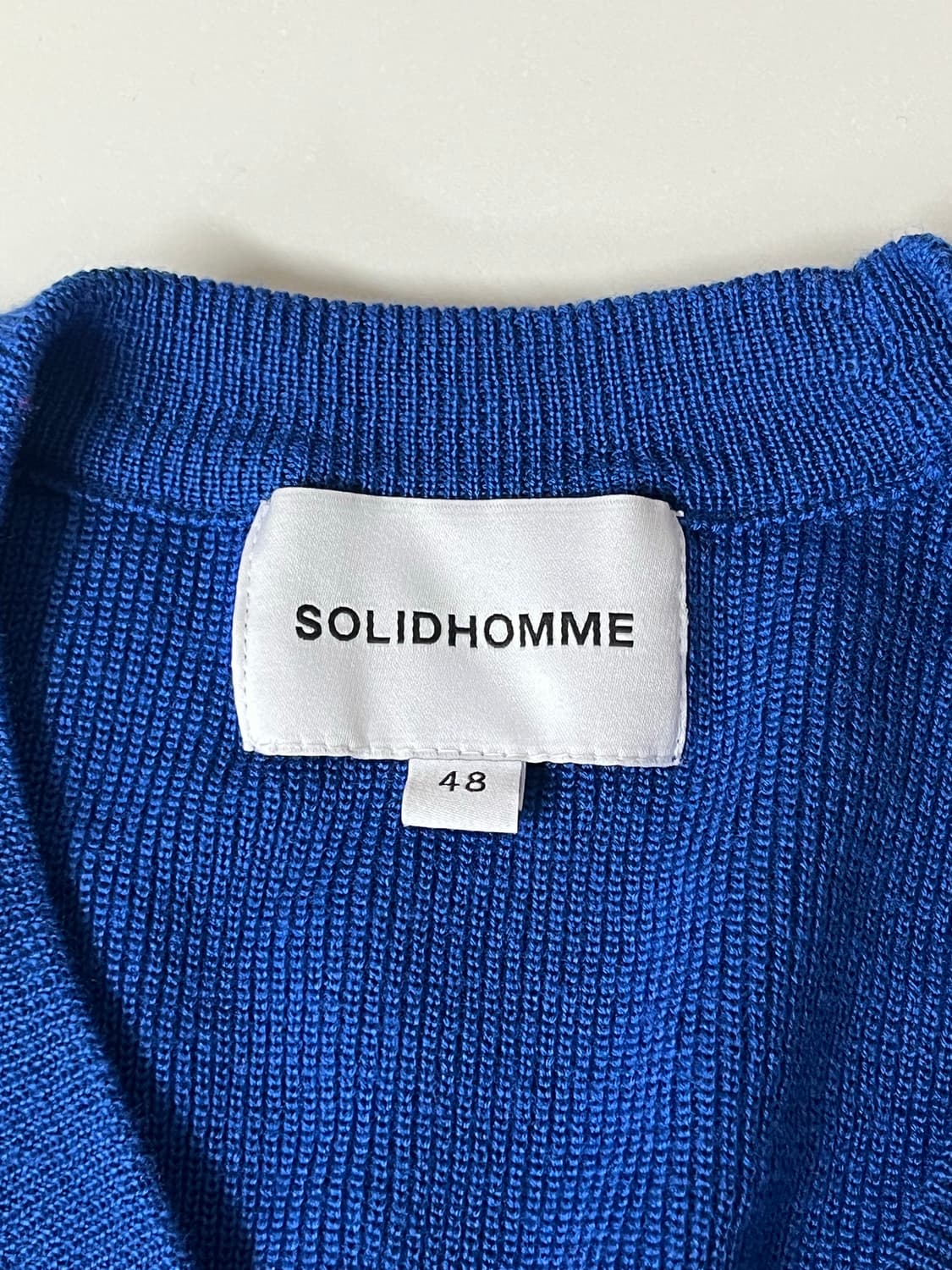 48) 솔리드옴므 19ss 브이넥 가디건 블루 상품이미지4