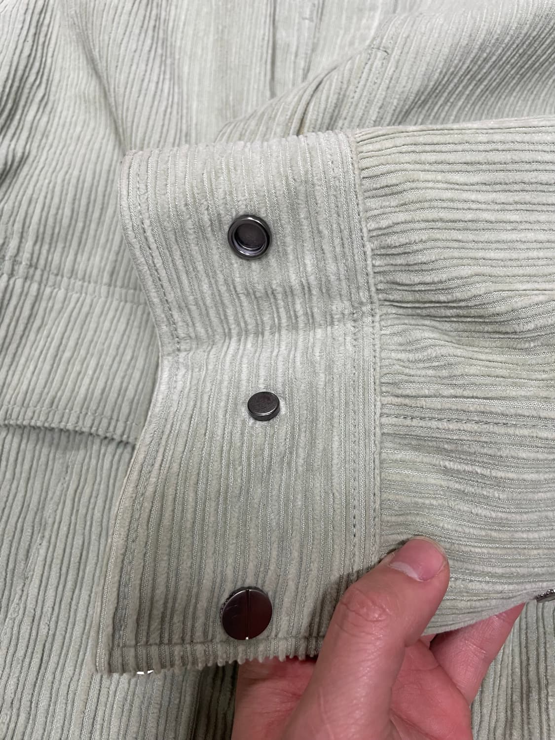 우영미 22fw 코듀로이셔켓 민트 48사이즈 판매 상품이미지9