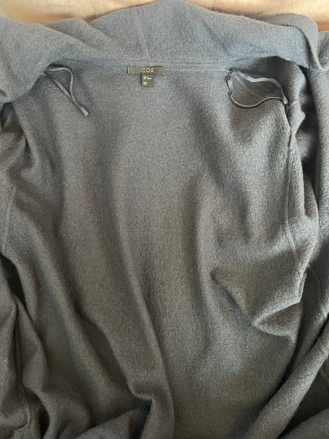 코스 COS 남성 네이비 후드집업점퍼  울가디건 상품이미지6