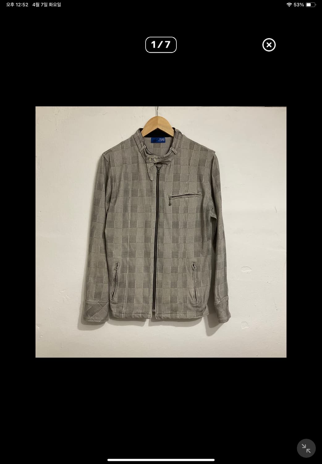 빔즈 글랜체크 웨스턴 라이더 자켓 상품이미지1