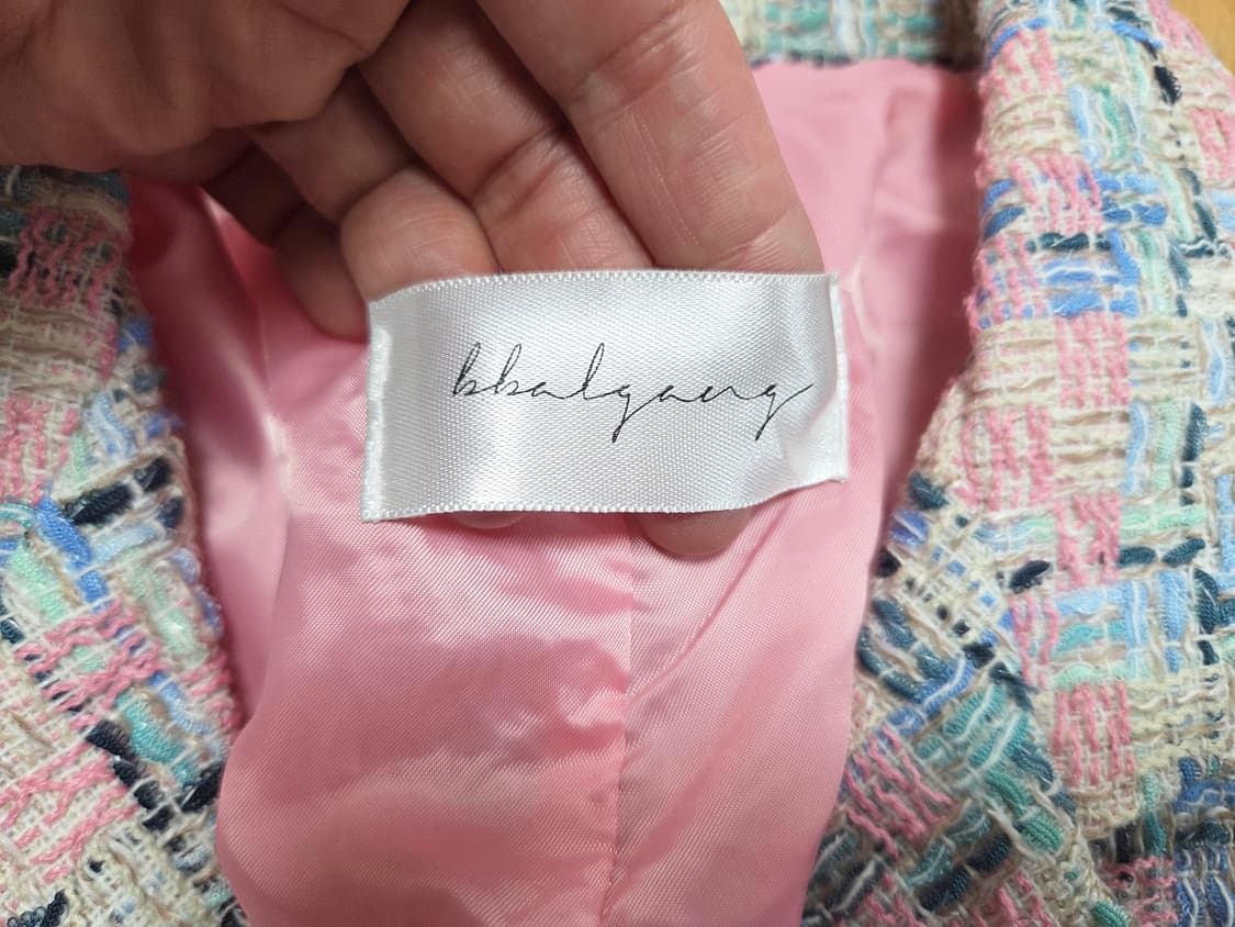 빨강(BBALGANG) 핑크트위드자켓 프리사이즈 새상품 상품이미지8