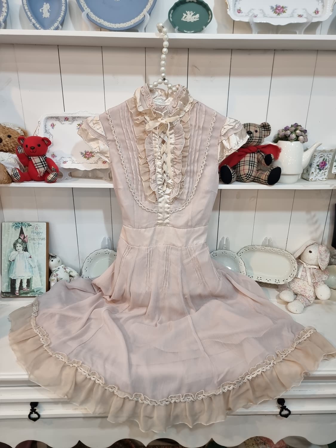 액시즈팜 axes femme 프릴 레이스 쉬폰 원피스 상품이미지7