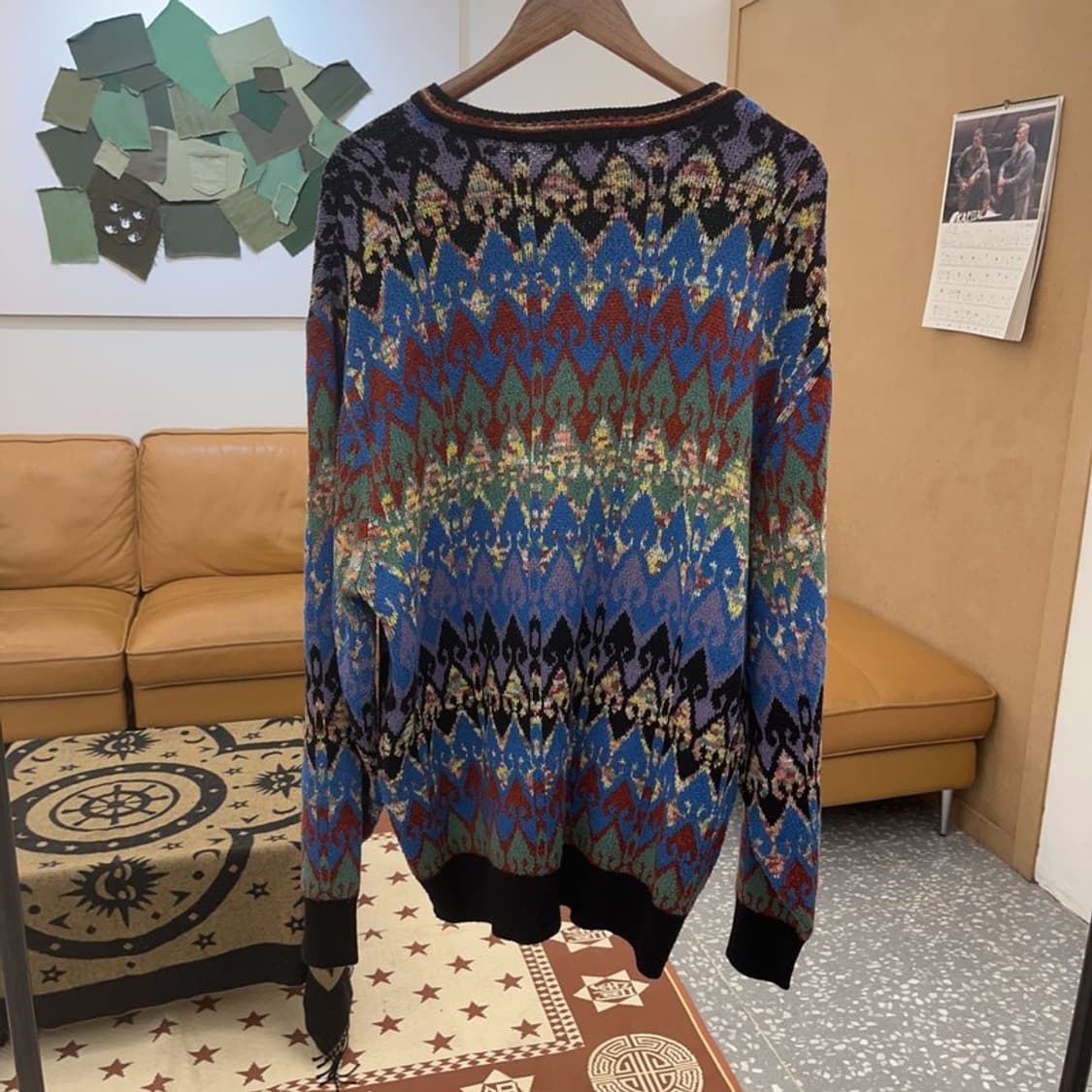 버밀리온 밀라노 빈티지 히피 보헤미안 패턴 니트 V C08729 상품이미지4