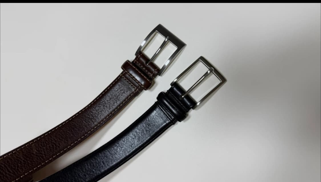 이탈리안 풀그레인 카우레더 벨트 38 블랙 상품이미지1