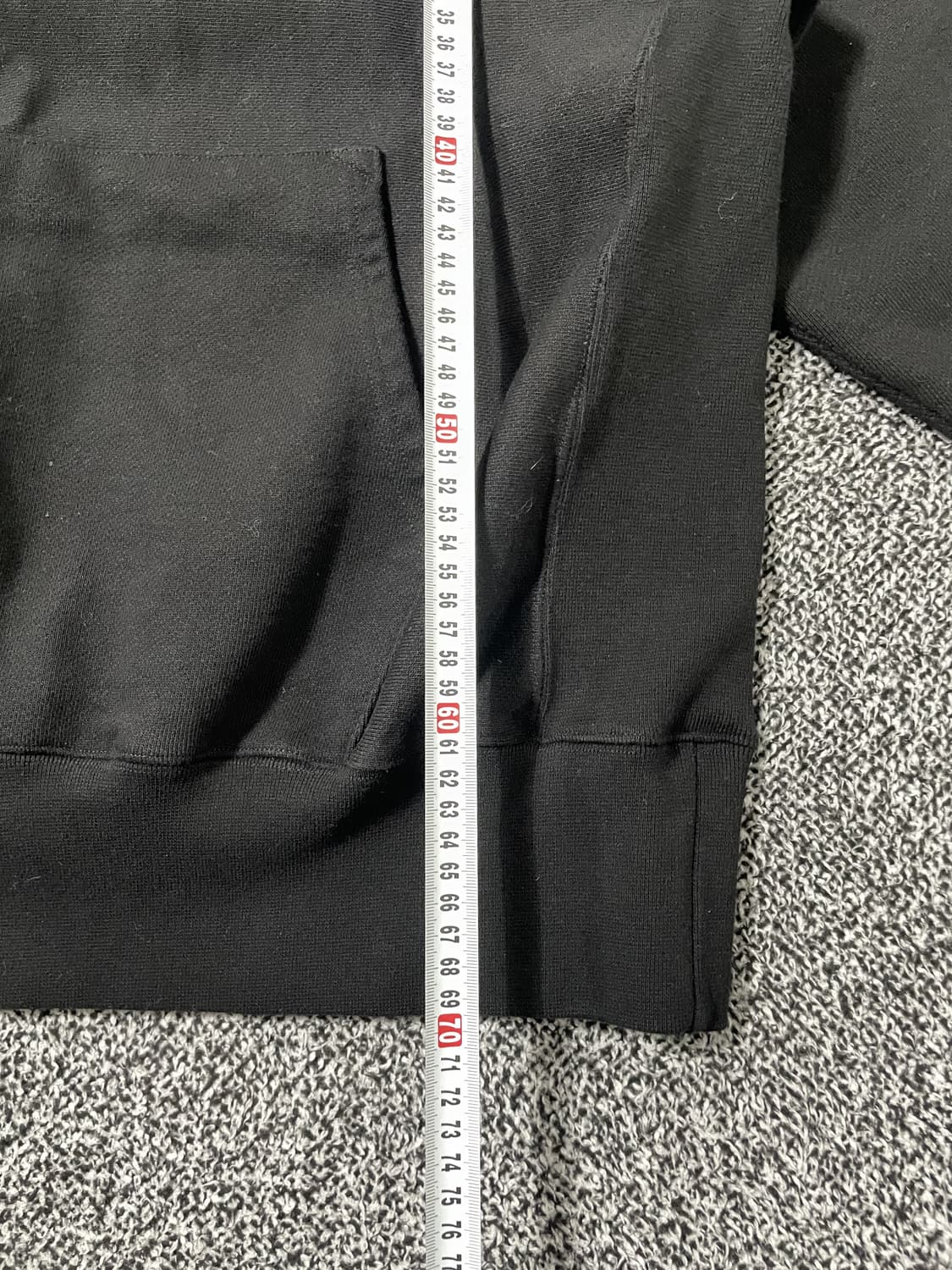 빈티지9. 아웃스탠딩 리버스 헤비 후드 티셔츠 스웻 블랙 상품이미지6