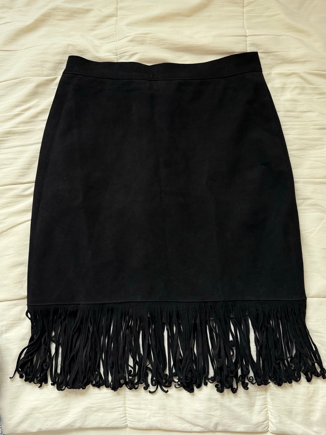 벨벳 미디 프린지 스커트 상품이미지1