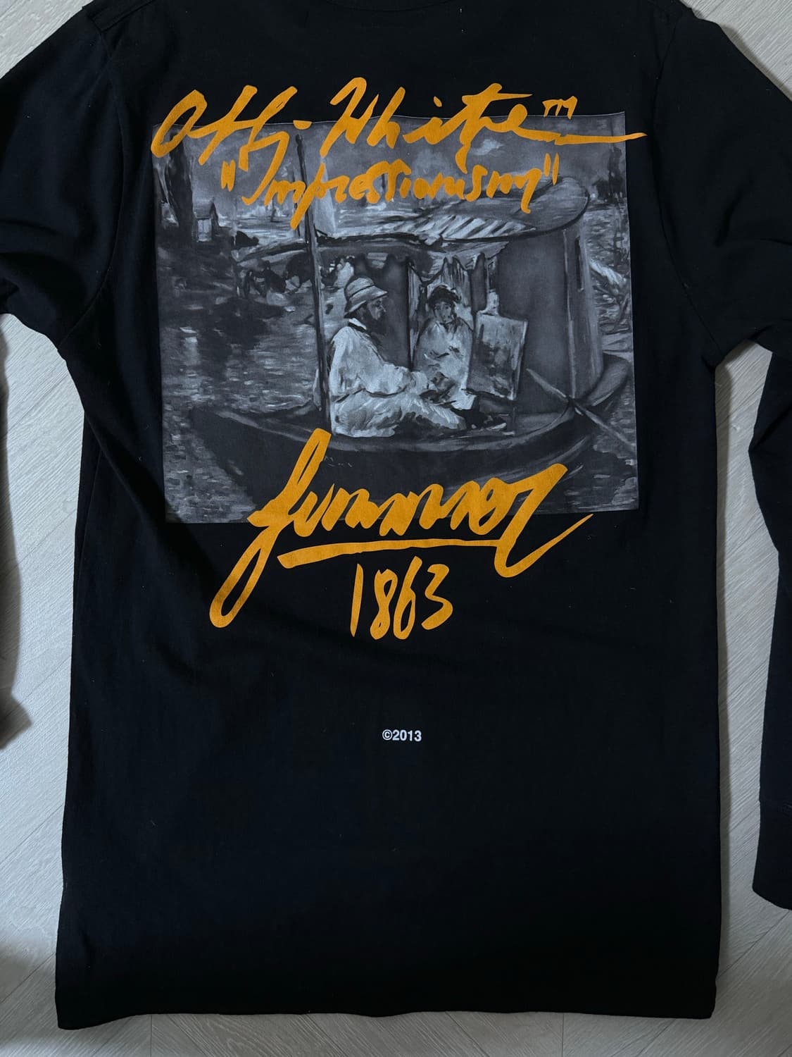 오프화이트 슬리브 맨투맨 M 상태극상 상품이미지2