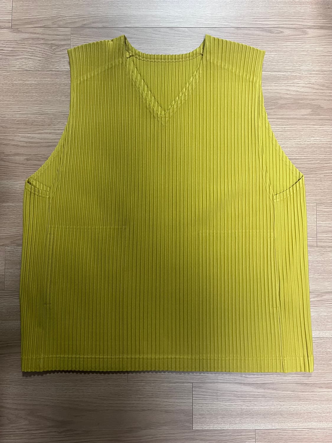 옴프플리세 오버사이즈 베스트 4 옐로우 상품이미지1