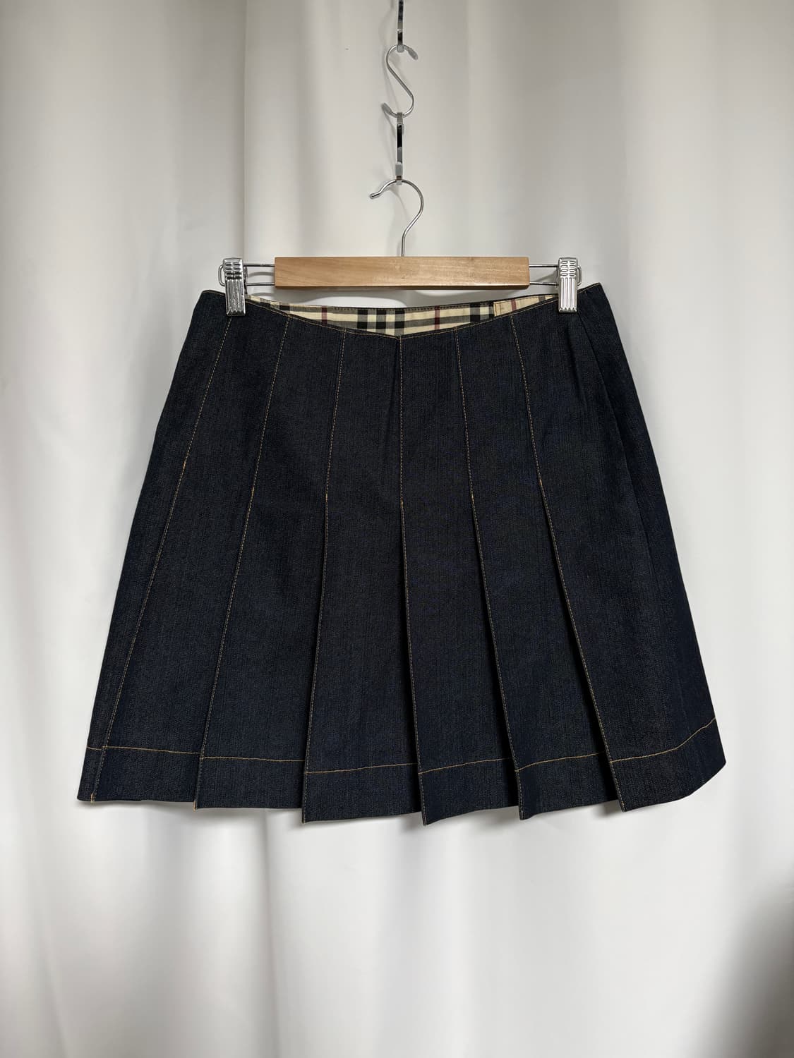 denim pleats wrap skirt 상품이미지7