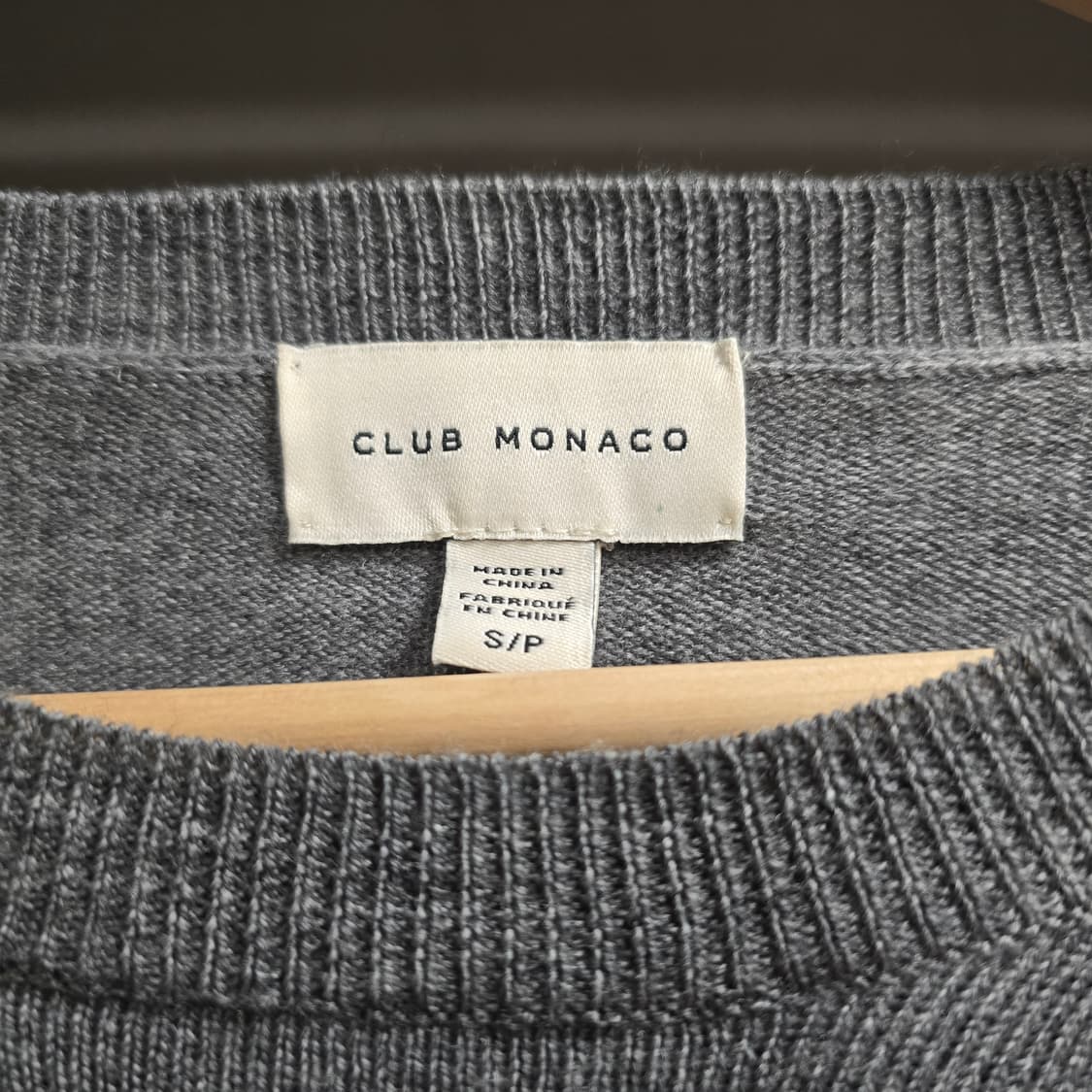 클럽모나코 100% 울 니트 그레이 (S사이즈) 상품이미지3