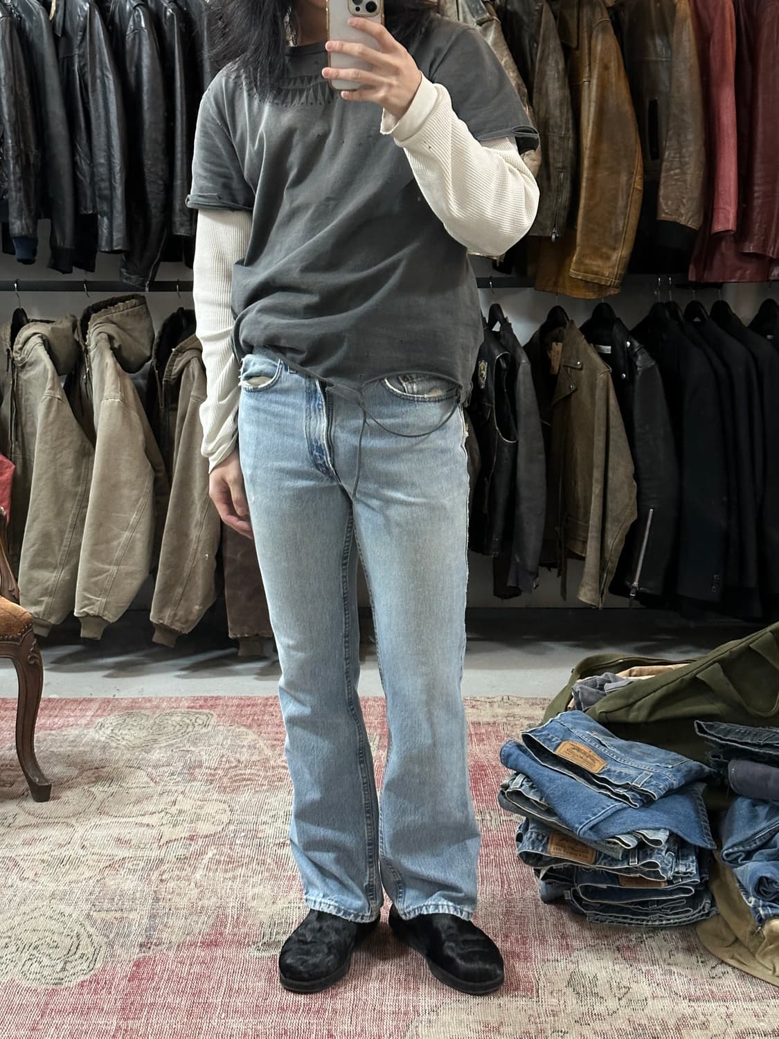 90's USA Made 리바이스 517 부츠컷 플레어진 상품이미지2