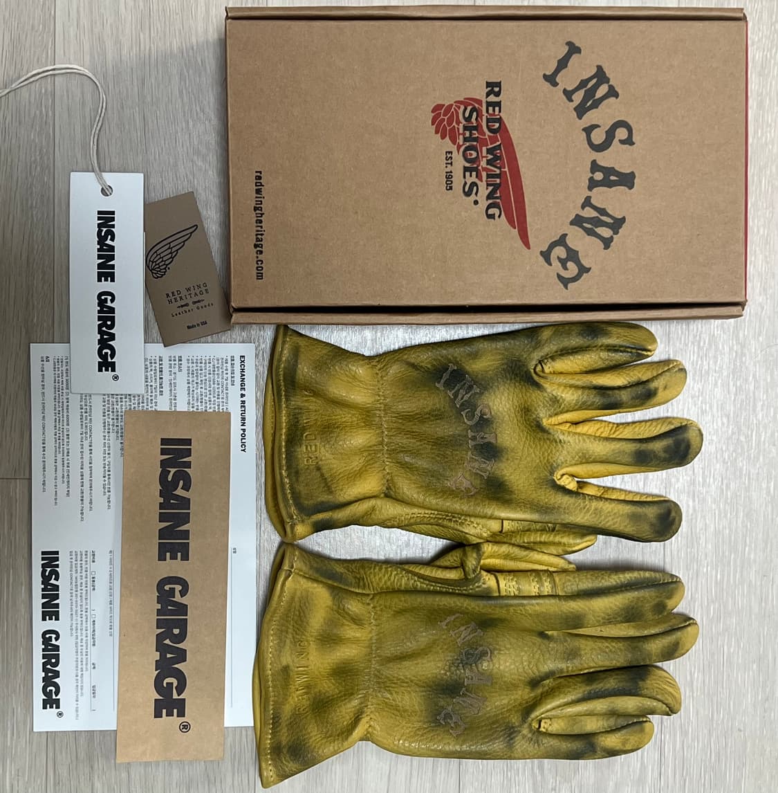 인세인개러지 레드윙 벅스킨 장갑 상품이미지2