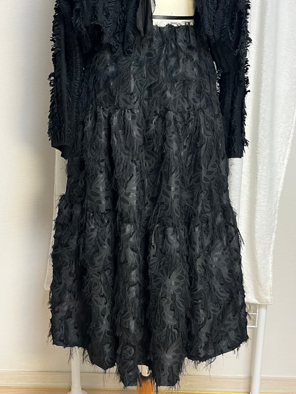 빈티지 아방가르드 무드 롱스커트 상품이미지5