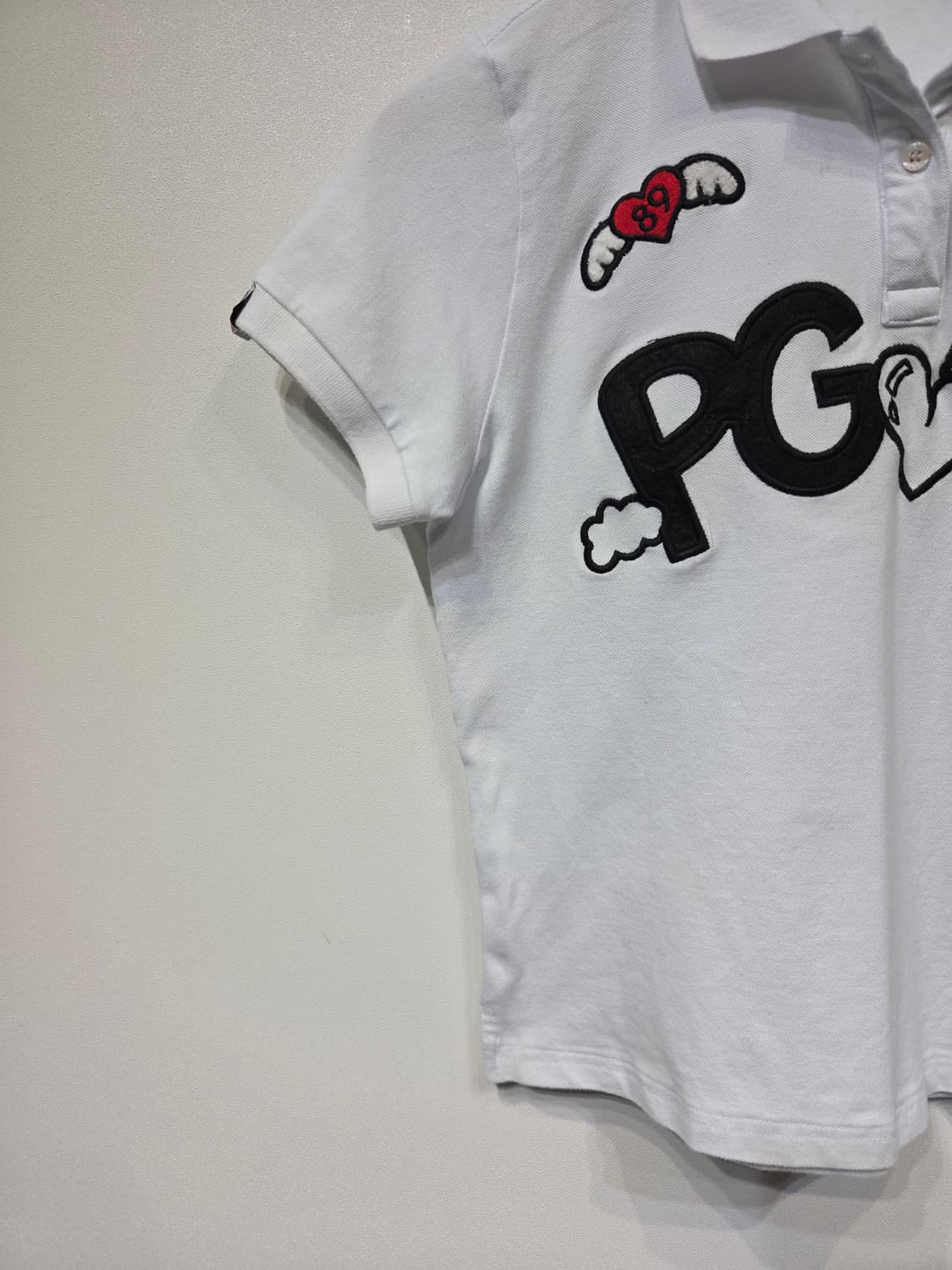 파리게이츠 PG 빅로고 자수 화이트 카라티 상품이미지4