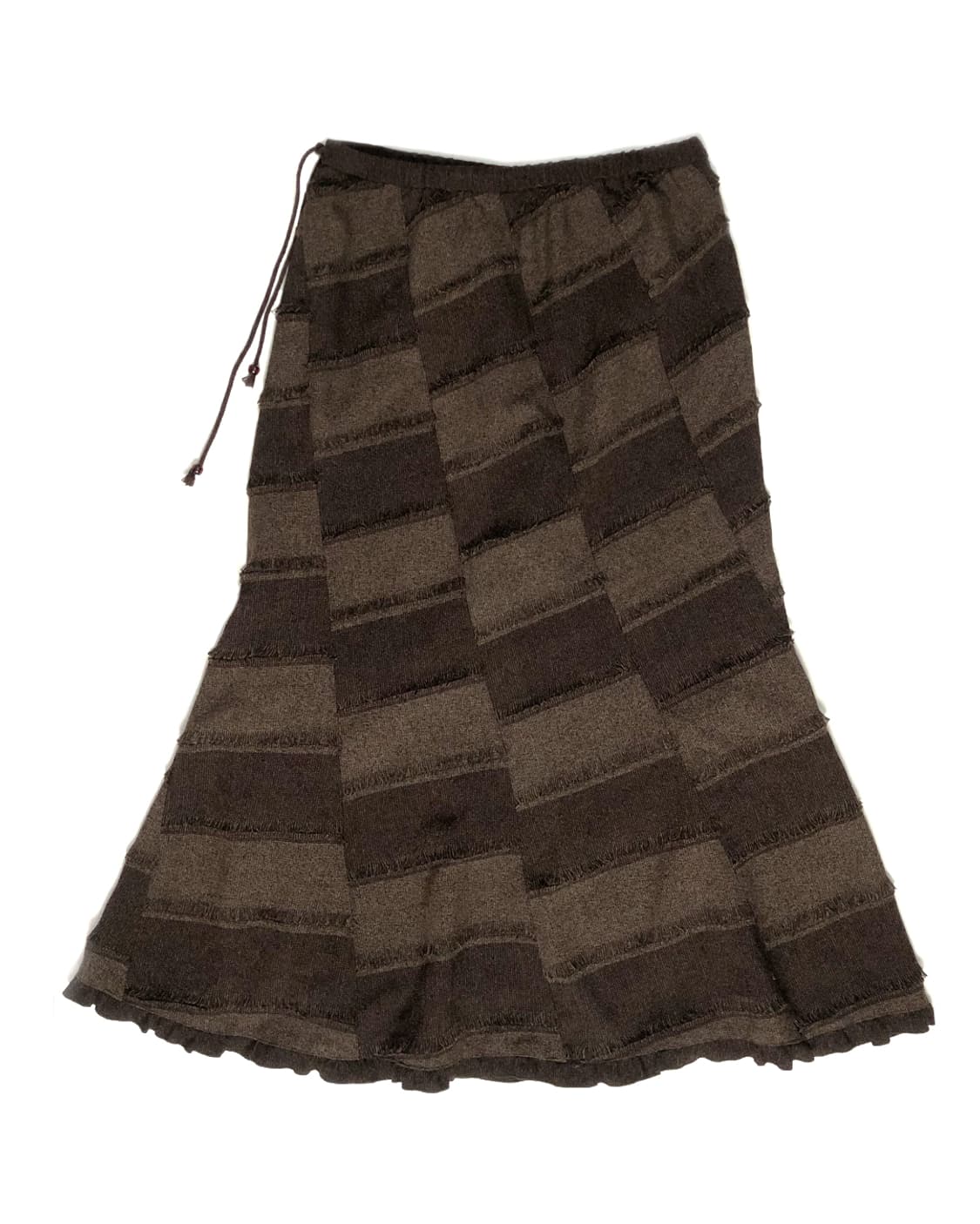 vintage 브라운 체크 롱 스커트  상품이미지2