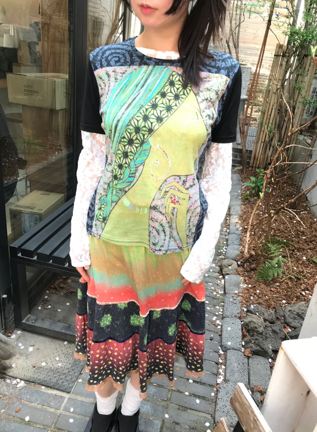 vintage pattern skirt 상품이미지6