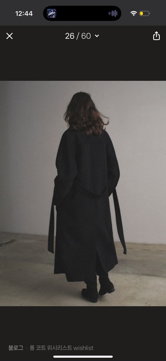 [단종템] 오로(라퍼지포우먼) 발마칸 울 70% 롱코트 블랙 상품이미지4