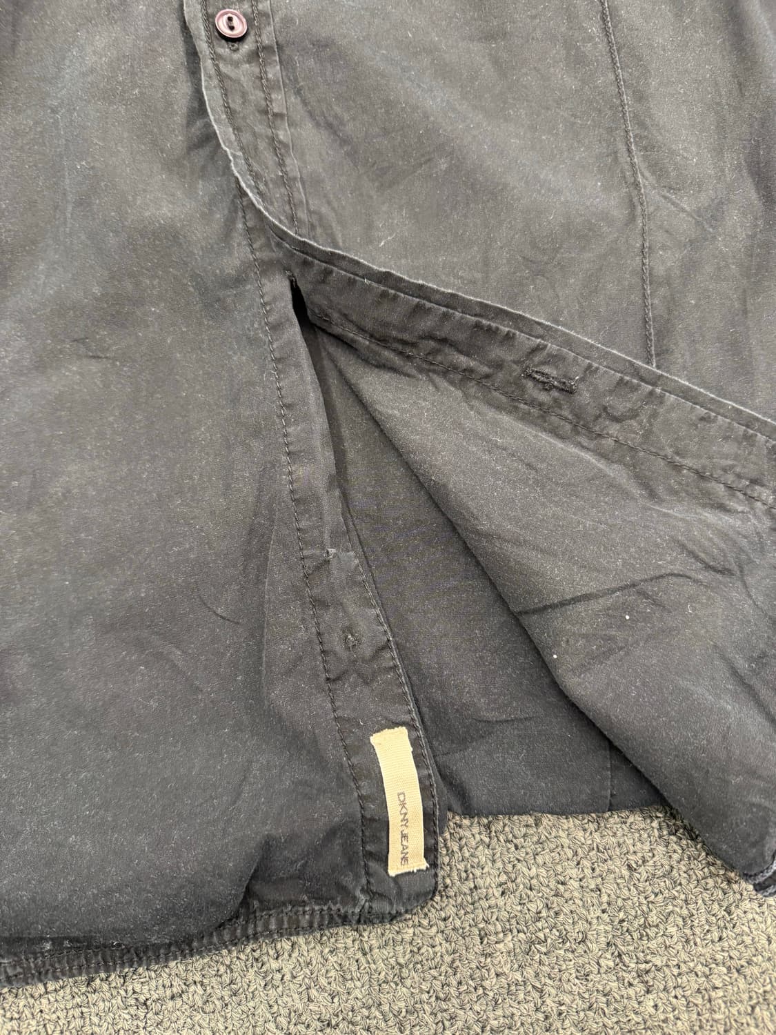 2XL)DKNY JEANS 빈티지 자수 웨스턴 블랙 긴팔셔츠 상품이미지5