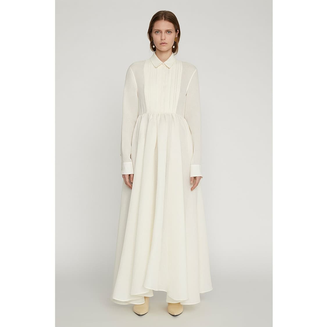 질샌더 셔링 플리츠 셔츠 드레스 상품이미지1