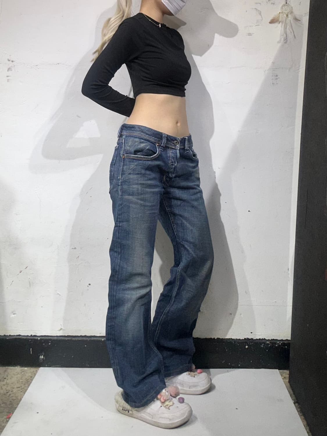 디젤 중청 와이드 데님 팬츠 29 상품이미지1