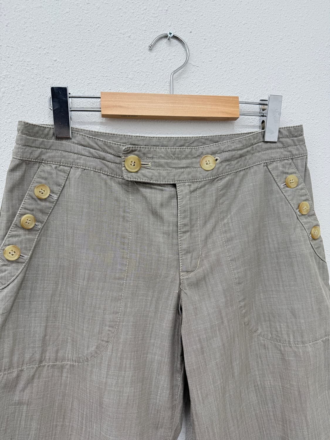 빈티지 Melrose 단추 디테일 카프리 팬츠 상품이미지3