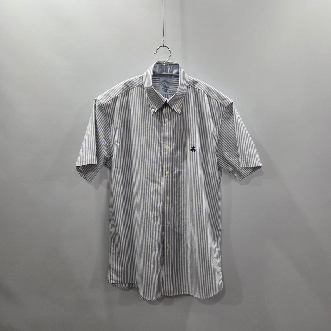 브룩스브라더스 버튼다운 스트라이프 옥스포드 반팔셔츠 S 상품이미지1