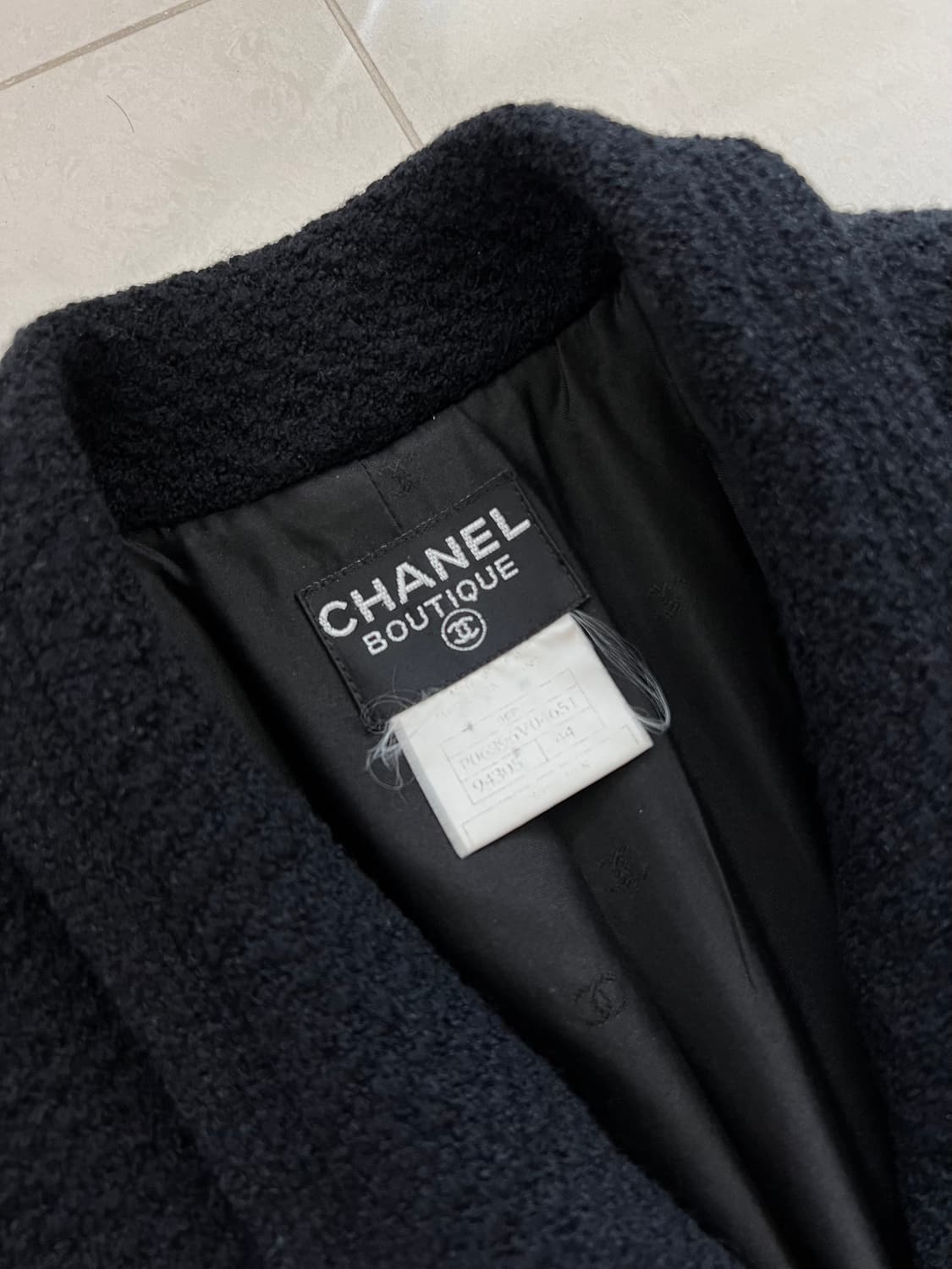 정품 샤넬 로고 버튼 코트 상품이미지2