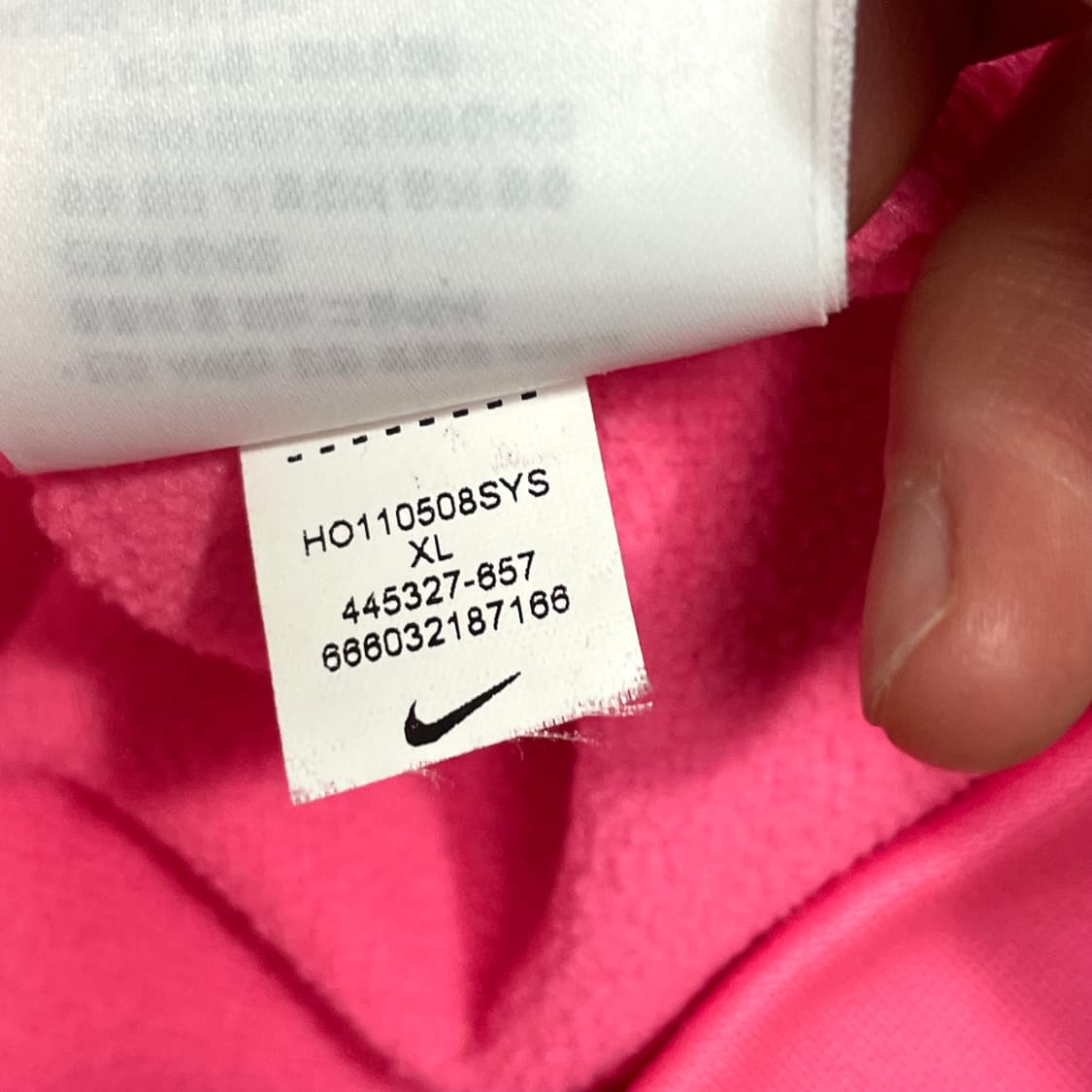 나이키 스우시로고 핑크 기모 후드티셔츠 여성XL 상품이미지6