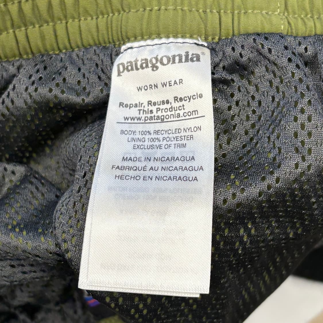 M 파타고니아 그린 배기스 쇼츠  상품이미지5