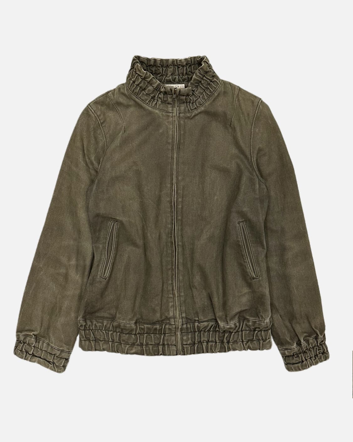 washed khaki gathered jacket 상품이미지1