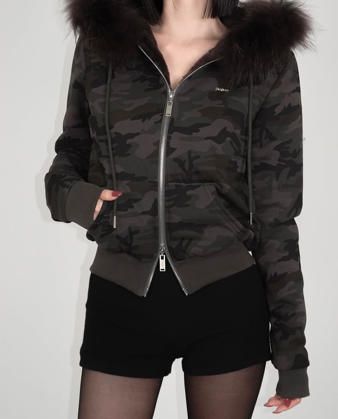 페일제이드 카모 울프죠 후드집업 1사이즈 상품이미지1