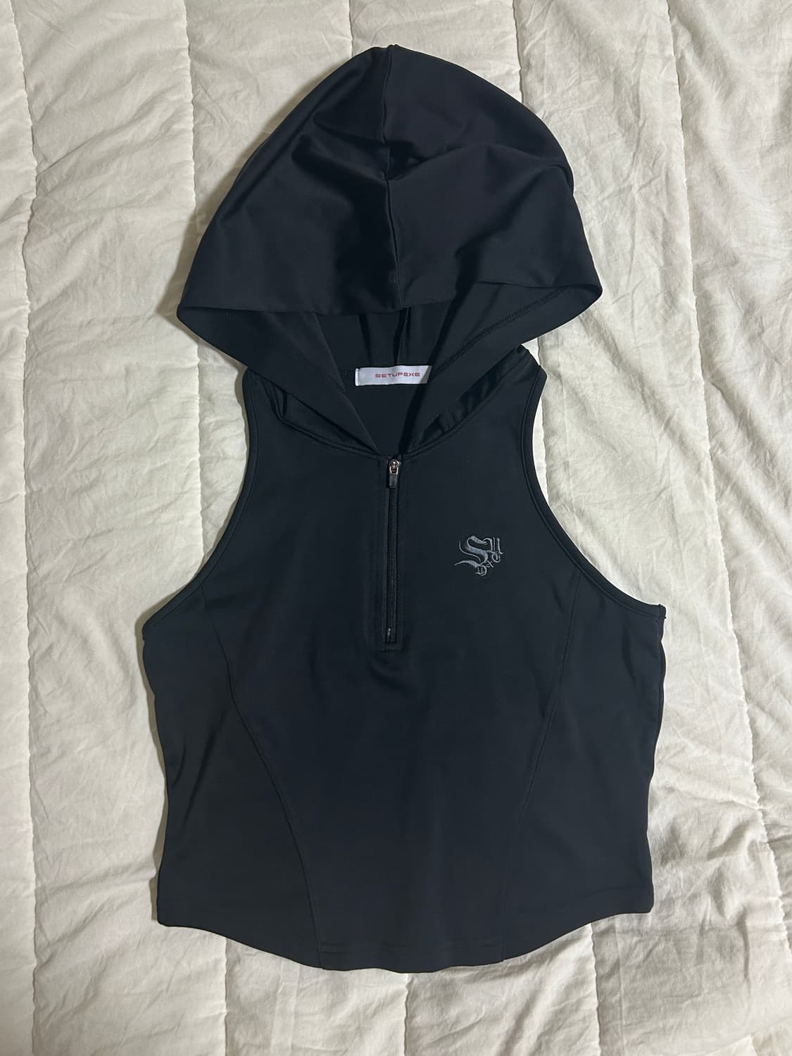 셋업이엑스이 HOOD HALF ZIP SLEEVELESS  상품이미지4