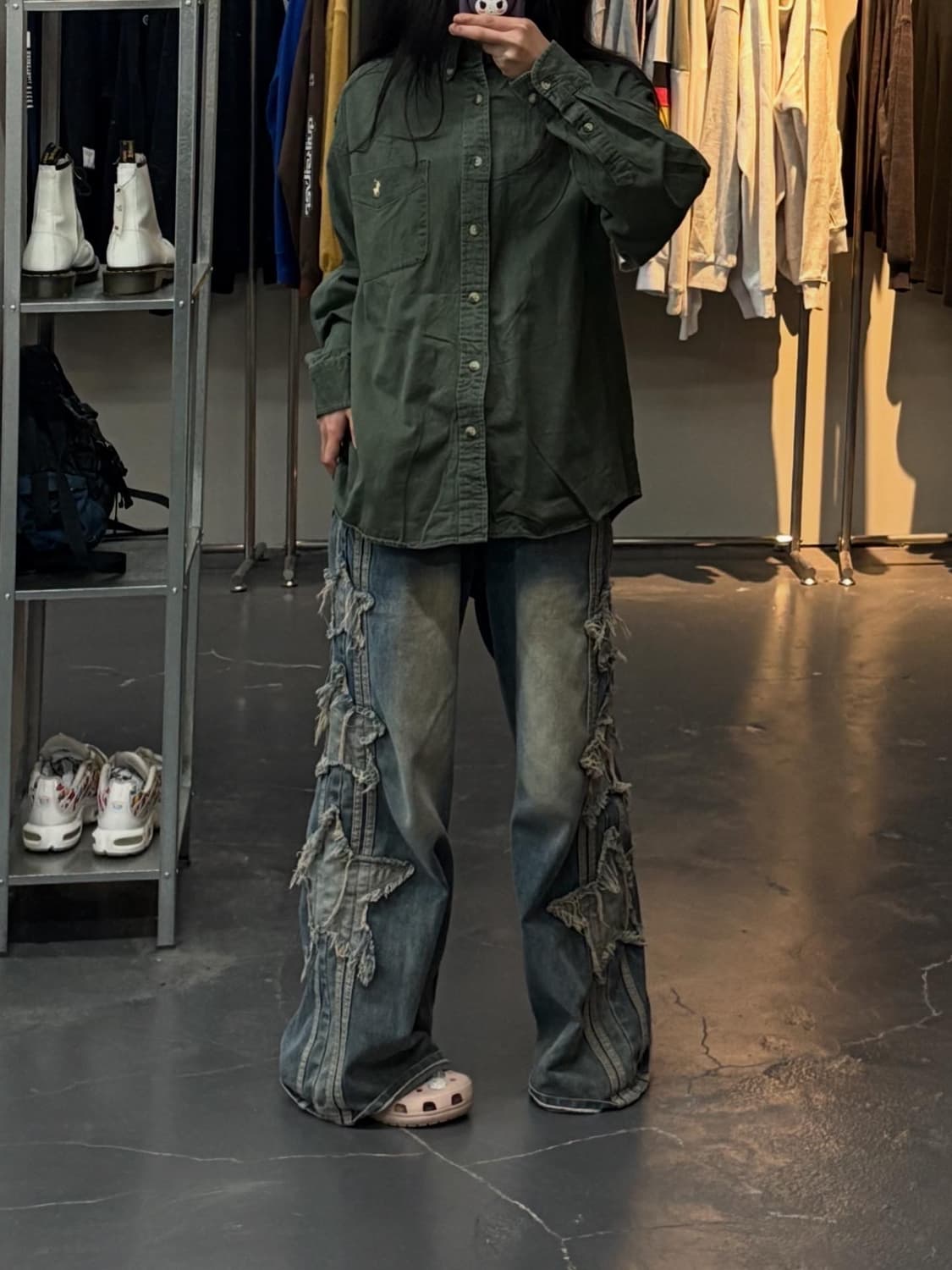 폴로랄프로렌 포니로고 다크그린 클래식핏 셔츠 A2764 상품이미지1