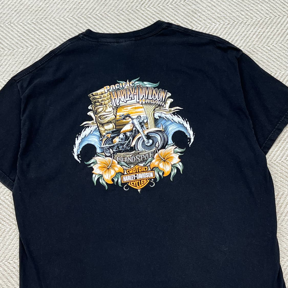  USA 할리데이비슨 하와이 프린팅 반팔티 r3111   상품이미지4
