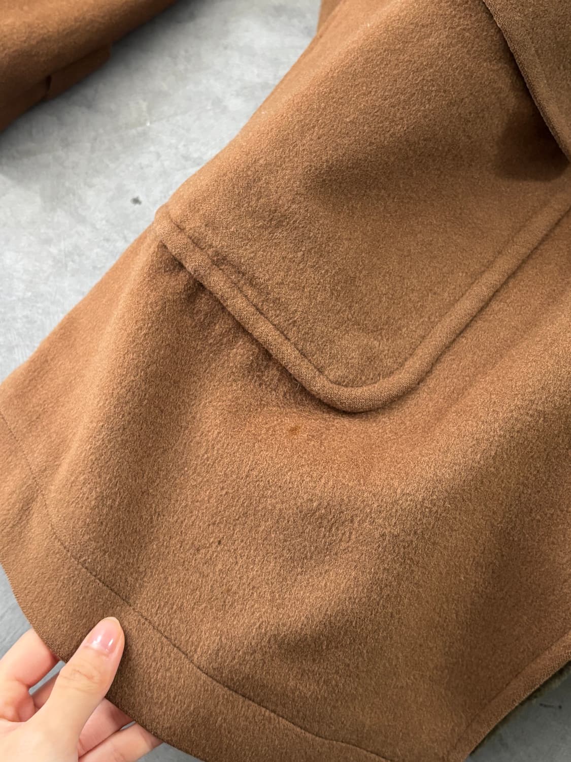 Burberry 버버리 퍼 안감 브라운 울 싱글 코트 상품이미지7