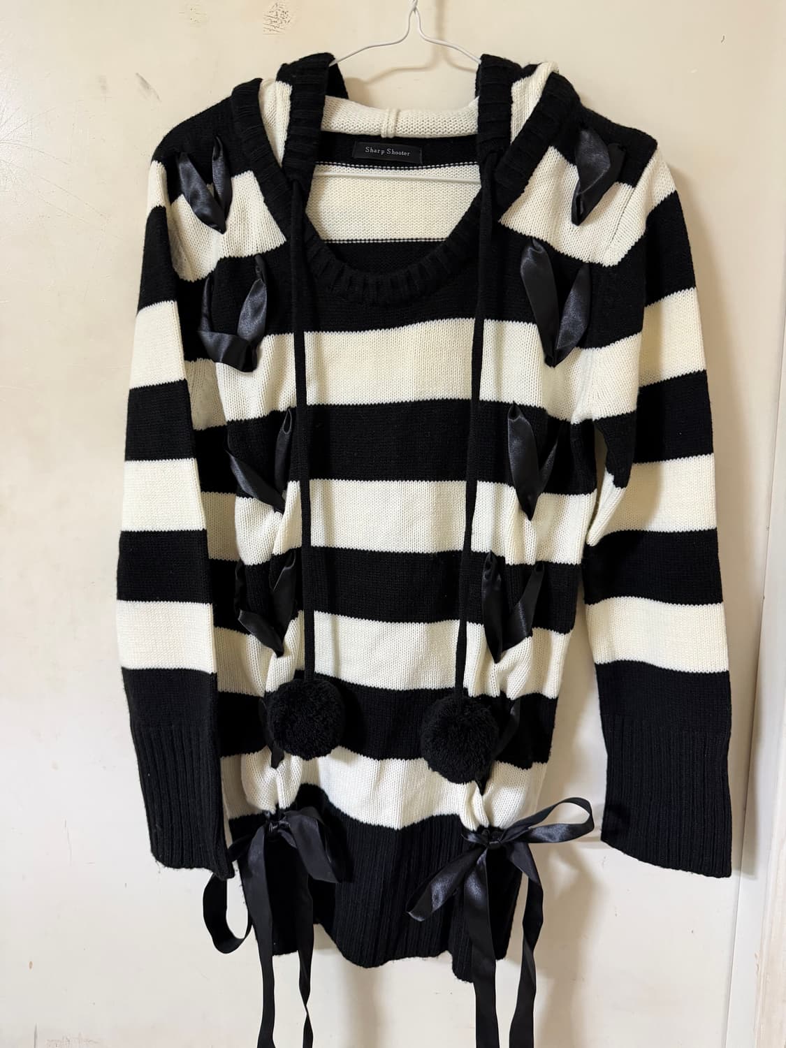 베이비베어 빈티지 커스텀 니트 후드 원피스 상품이미지2