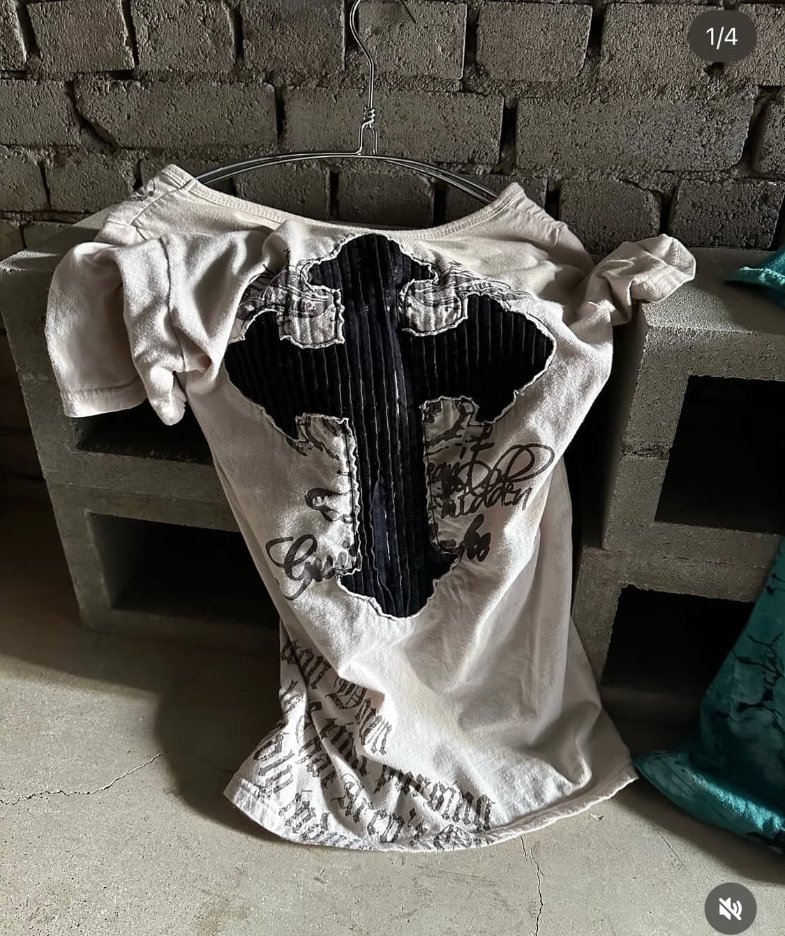 shop502 십자가 해골 반팔 펑크  상품이미지1