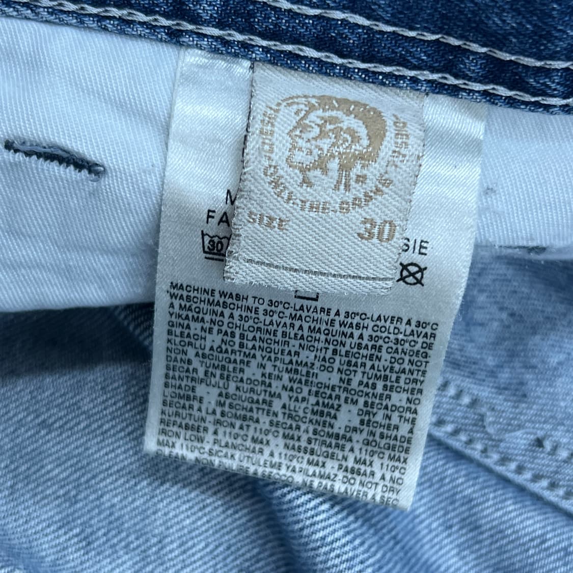 diesel 디젤 MENNIT 디스트로이드 워싱 데님 팬츠 30 상품이미지9