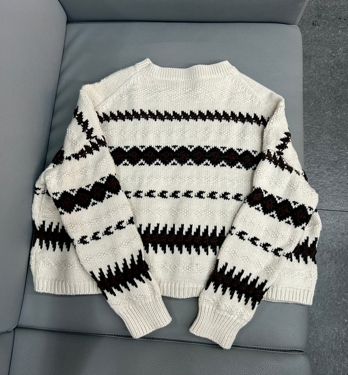 폴로랄프로렌 여성 신형 지오메트릭 크롭 니트(M) 상품이미지7