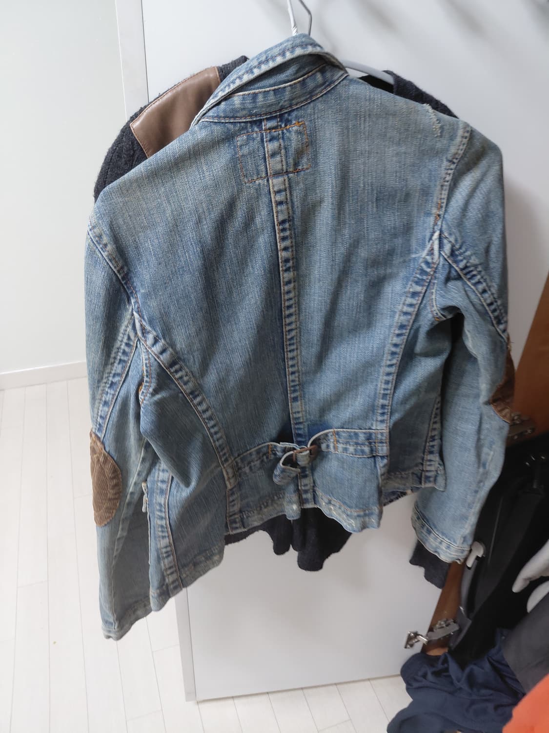 트루릴리전 청자켓 y2k 팔꿈치패치 xs 상품이미지6