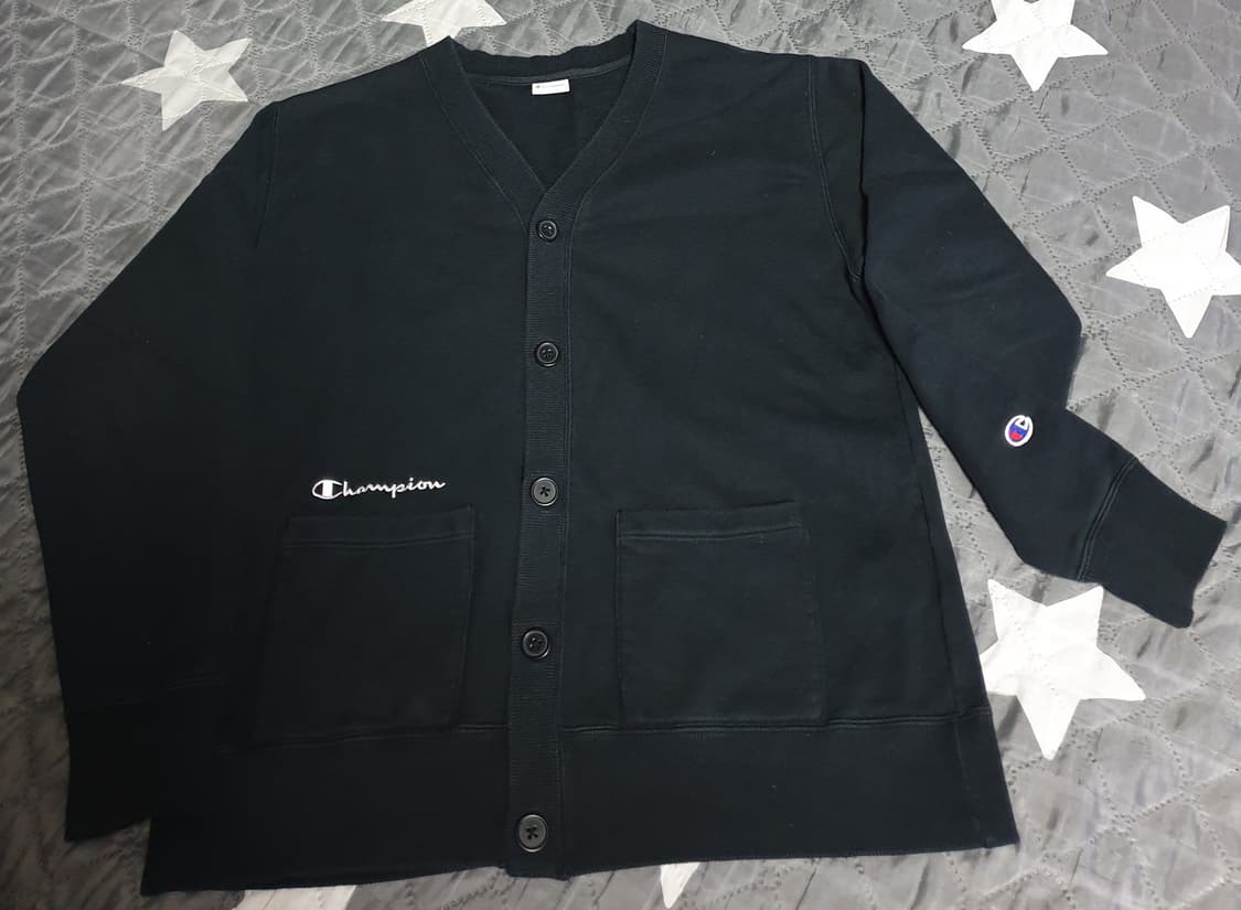 챔피온 재팬 아웃포켓 스웨트 가디건 블랙 (M) 상품이미지1