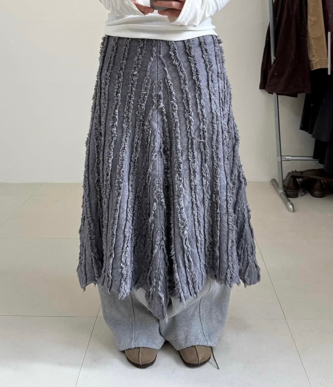 fishroom 태슬 니트 롱 스커트  상품이미지1