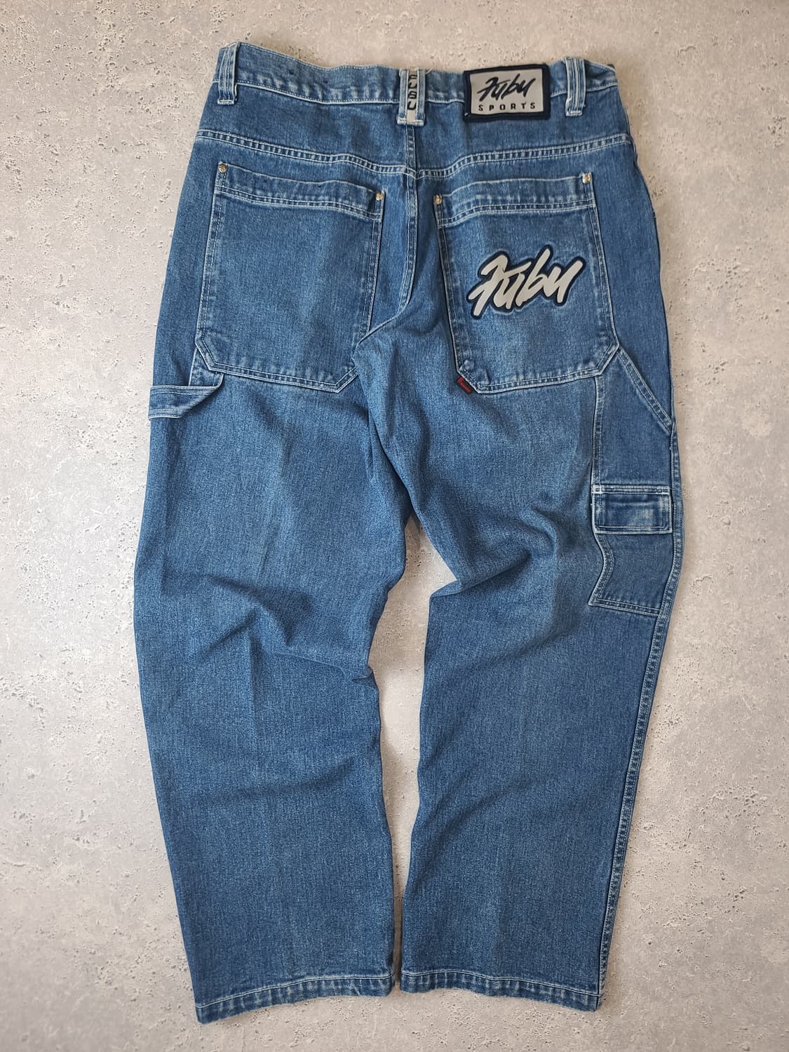 빈티지 Fubu 더 콜렉션 리플렉팅 로고 배기 데님 카펜터팬츠 상품이미지5