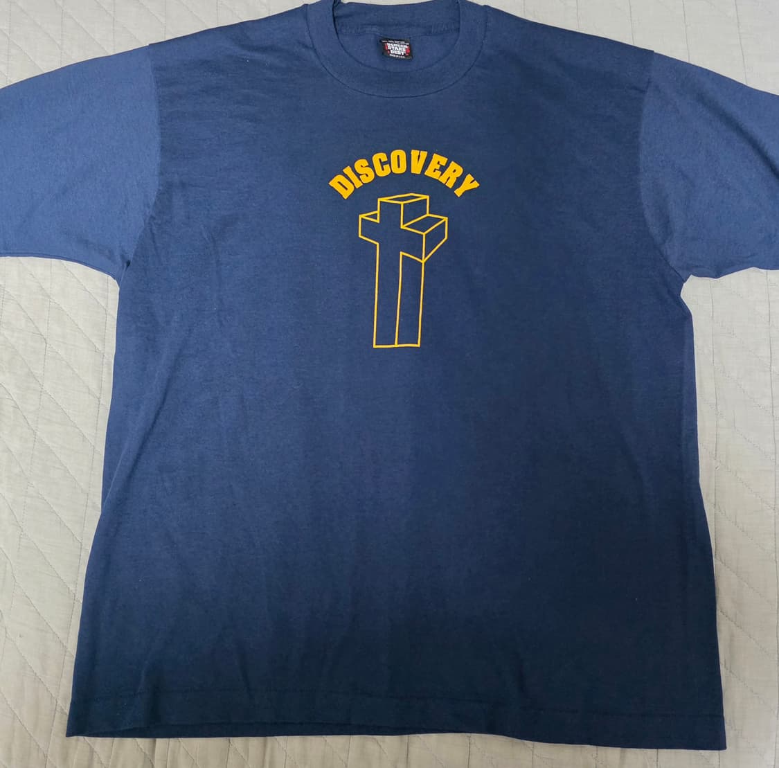 [XL] 90s 지저스 크로스 JESUS 빈티지 티셔츠 네이비 상품이미지1