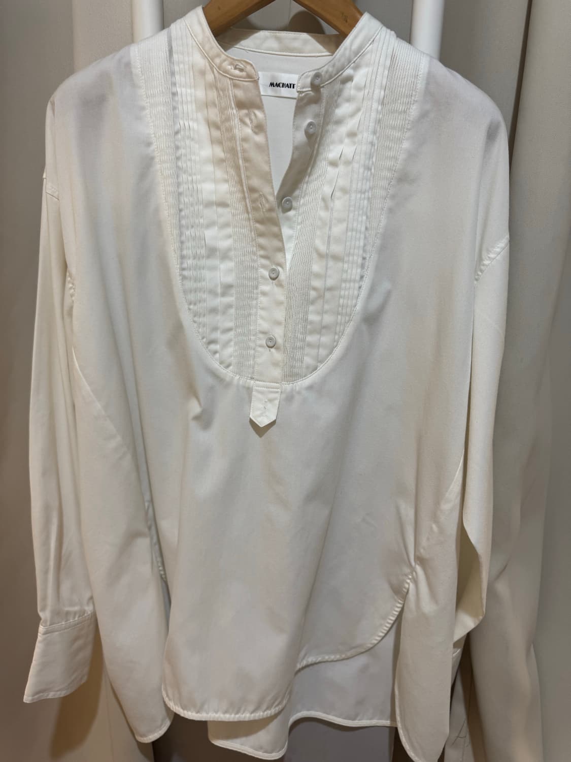 machatt 노카라 드레이프드레스 셔츠  상품이미지4